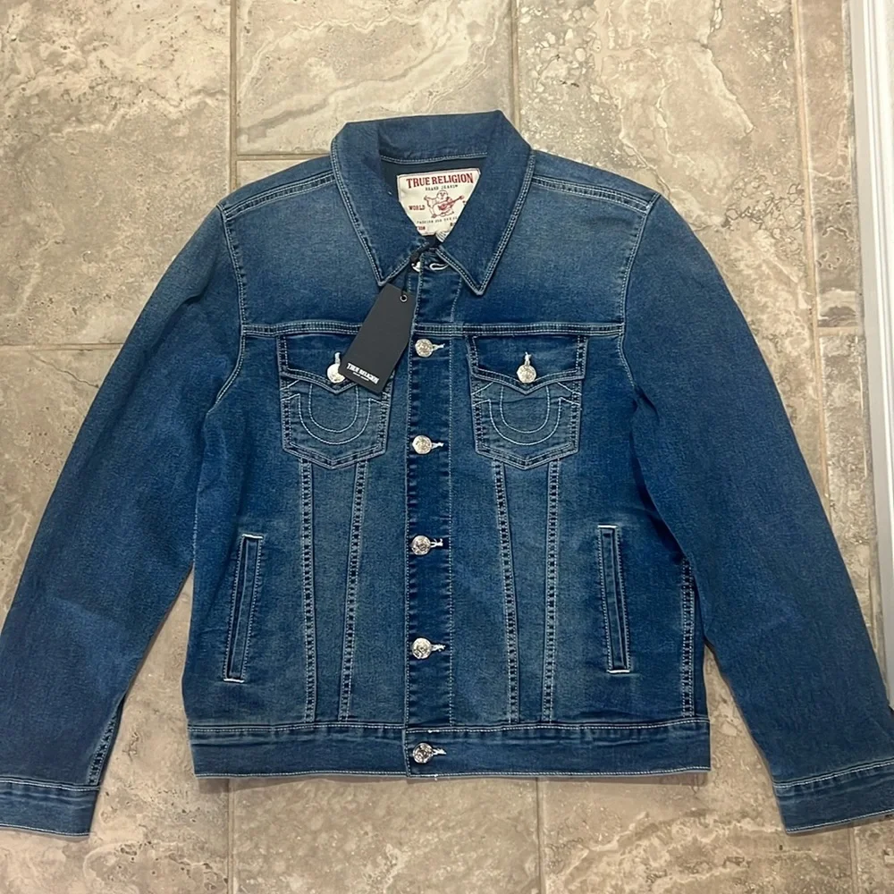 TRUE‎ RELIGION MEN’s CLASSIC DENIM JACKET SZ MEDIUM